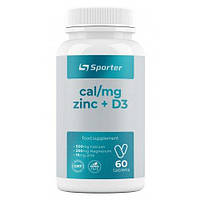 Sporter Calcium + Magnesium + Zinc + D3 60 таблеток