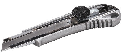 Ніж металевий гвинтовий замок 2 леза 18 мм (03-188)
