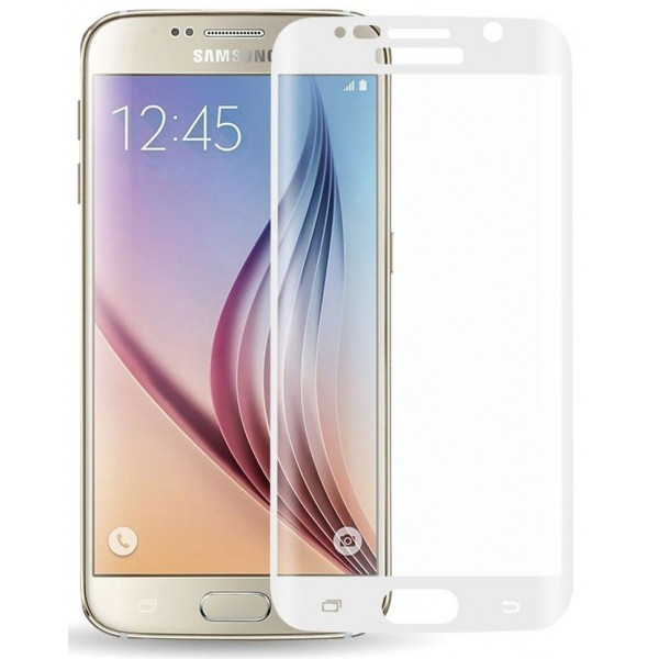 Защитное стекло для Samsung Galaxy S6 Edge G925 White - фото 2 - id-p247735115