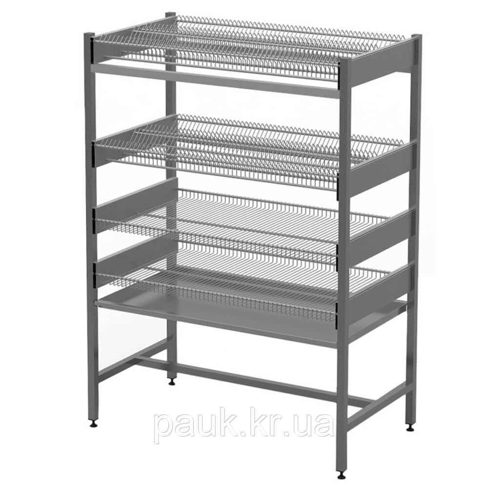 Двойной стеллаж для сушки посуды 500х600х1700 мм на колесах, стеллаж ...