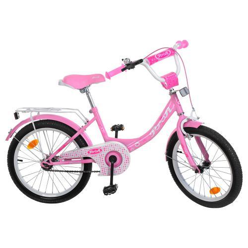 Велосипед дитячий 20 дюймів PROF1 Y2011 Princess, рожевий, з підніжкою