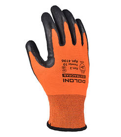 Doloni рукавички робочі трикотажні з латексним покриттям, розмір 10, Extragrab 4196