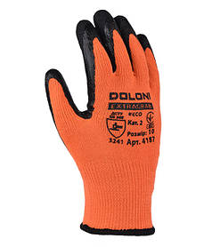 Doloni рукавички робочі трикотажні з латексним покриттям, розмір 10, Extragrab 4187