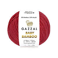 Gazzal BABY BAMBOO (Газзал Бейбі Бамбу) № 95204 темно-червоний (Пряжа бамбук, нитки для в'язання)