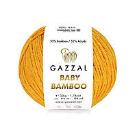 Gazzal BABY BAMBOO (Газзал Бейбі Бамбу) № 95205 жовтий (Пряжа бамбук, нитки для в'язання)