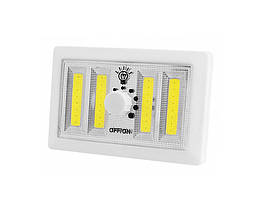 Підсвітка універсальна  у вигляді вимикача F028-4COB, dimmer, магніт, ліпучка, 4хAAA без гарантії