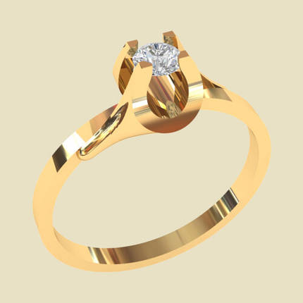 Кольцо помолвочное серебряное с бриллиантами, фото 1