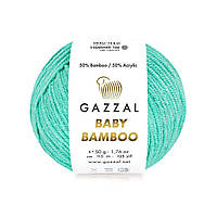 Gazzal BABY BAMBOO (Газзал Бейби Бамбу) № 95214 зеленая бирюза (Пряжа бамбук, нитки для вязания)