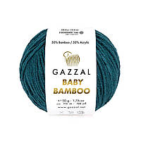 Gazzal BABY BAMBOO (Газзал Бейби Бамбу) № 95220 петрольный (Пряжа бамбук, нитки для вязания)