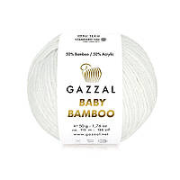 Gazzal BABY BAMBOO (Газзал Бейби Бамбу) № 95227 кремовый (Пряжа бамбук, нитки для вязания)