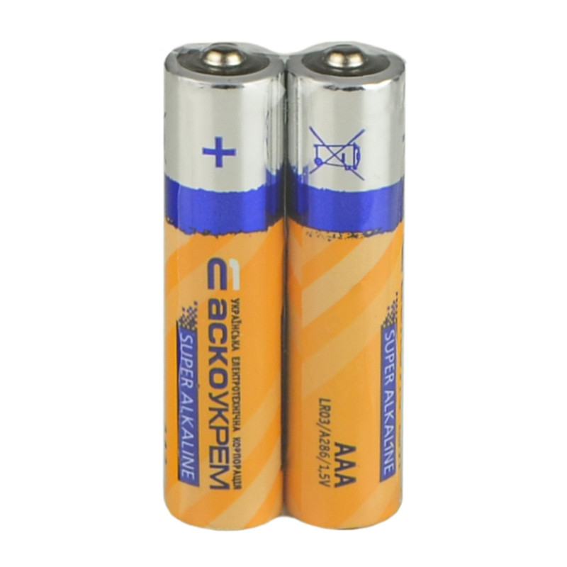 Батарейка АСКО-УКРЕМ Super Alkaline AАА 2 шт., фото 1