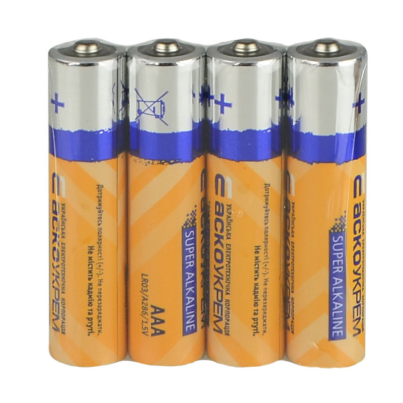 Батарейка АСКО-УКРЕМ Super Alkaline AАА 4 шт.