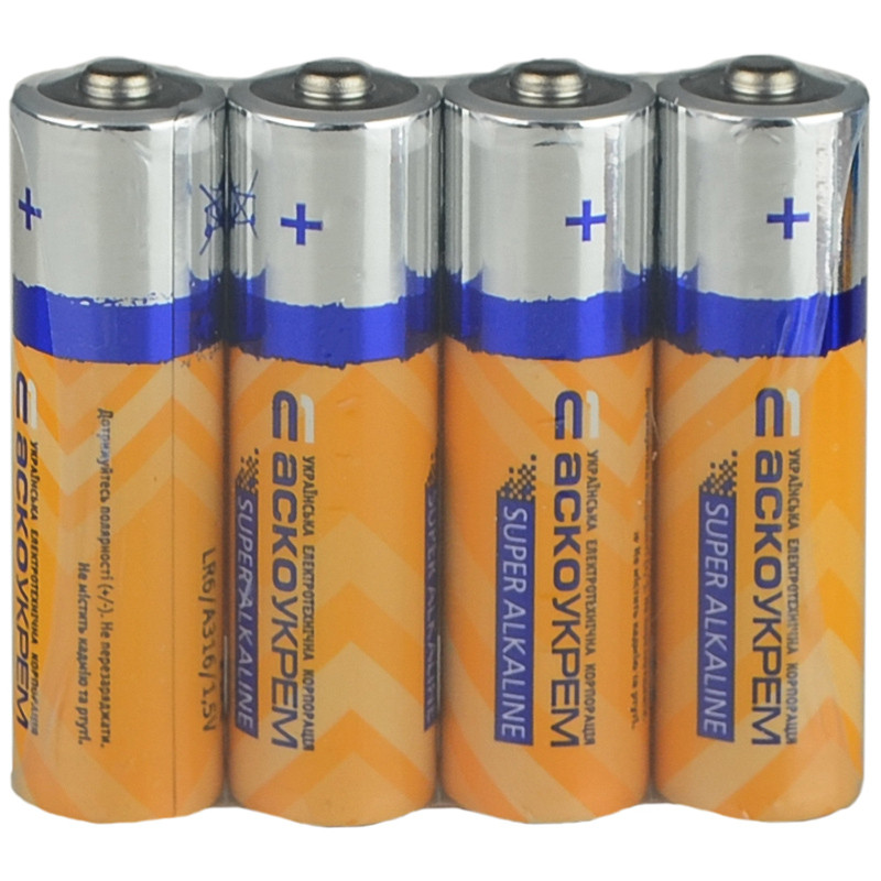 Батарейка АСКО-УКРЕМ Super Alkaline AА 4 шт