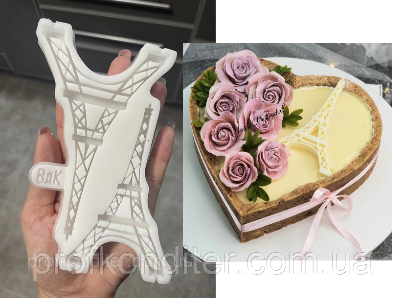 ЕКСКЛЮЗИВ! Силіконовий Молд для шоколаду, мастики, ізомальт та карамелі "Дві ейфелевi вежі", фото 1