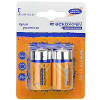 Батарейка АСКО-УКРЕМ Super Alkaline C 2 шт.
