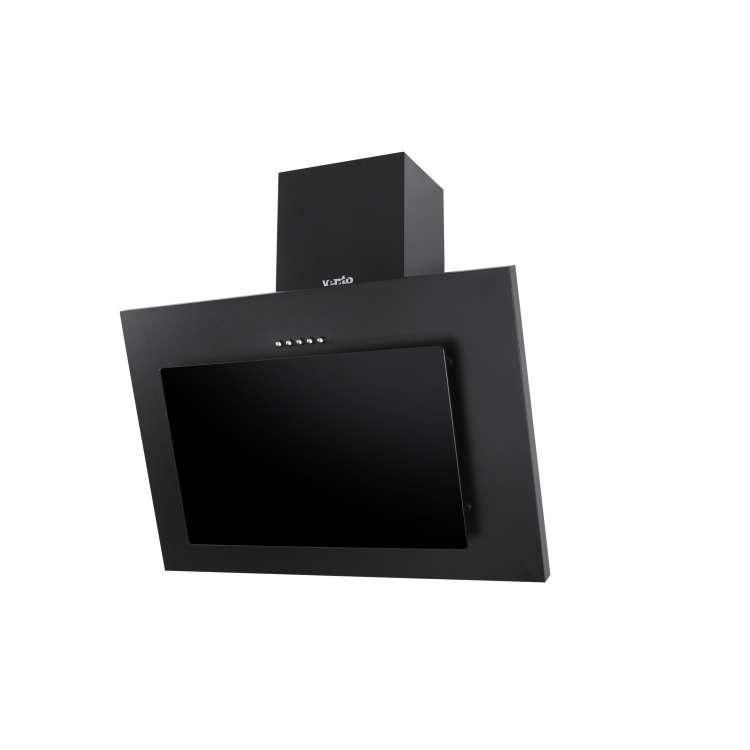 Чорна витяжка для кухні настінна декоративна похила Ventolux TIVOLI 60 BK (700) PB, шириною 60 см, фото 1