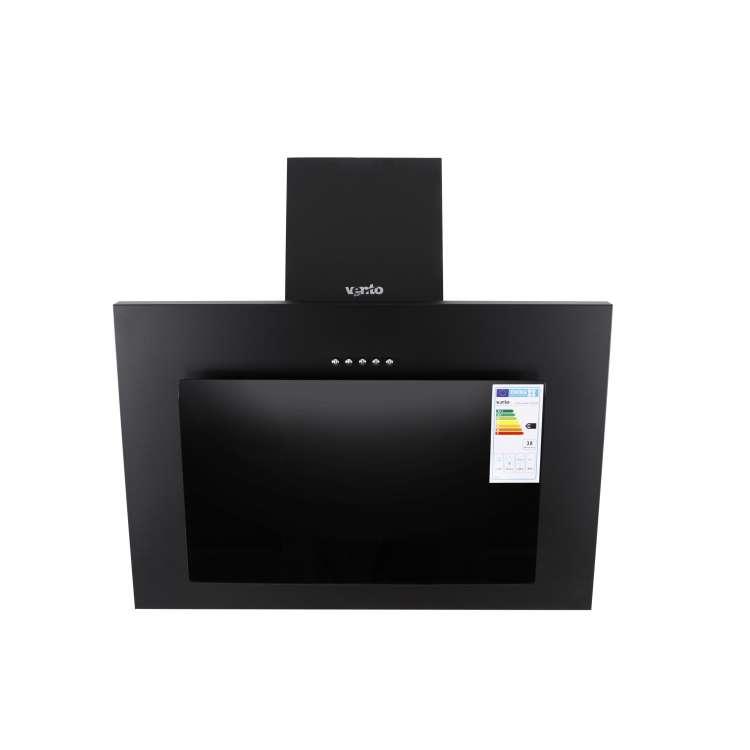 Чорна похила кухонна витяжка Ventolux TIVOLI 60 BK (950) PB. настінна потужна декоративна, шириною 60 см, фото 1