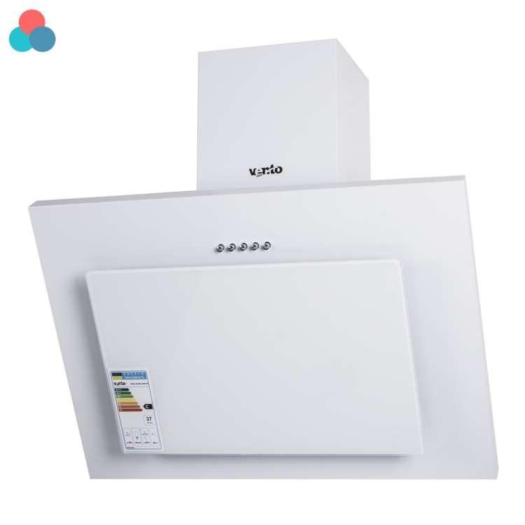 Біла витяжка для кухні настінна декоративна похила Ventolux TIVOLI 60 WH (700) PB, шириною 60 см, фото 1