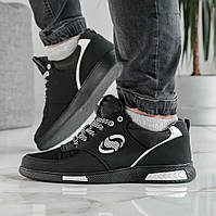 40, 43, 44 р. Кросівки чоловічі чорні (Сгк-321-2ч)