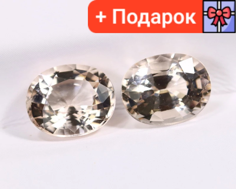 Натуральні природні водогінти пари 3.43Сt. 8.3 x 6.9 x 4.7mm