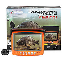 Підводна відеокамера для риболовлі Fisher CR110-7HBS 15m з сонцезахисним козирком! Гарантія!