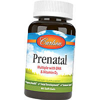 Мультивитамины для беременных Carlson Labs Prenatal Multiple with DHA & Vitamin D3 60 sgels