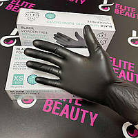 Универсальные виниловые перчатки (чёрные) VitLux 100 шт/уп. Xs