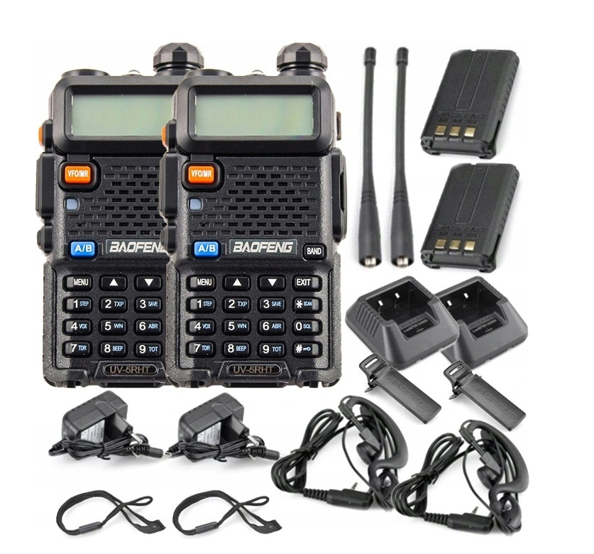 Комплект рацій Baofeng UV-5R 5W радіостанція Baofeng + ГАРНІТУРА