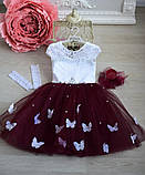 Дитячі святкові сукні з метеликами на 4-7 років, фото 4