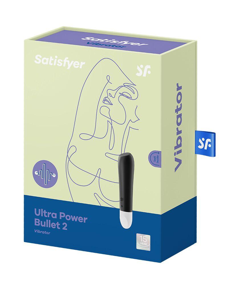 Стильна силіконова віброкуля Satisfyer Ultra Power Bullet 2 Black