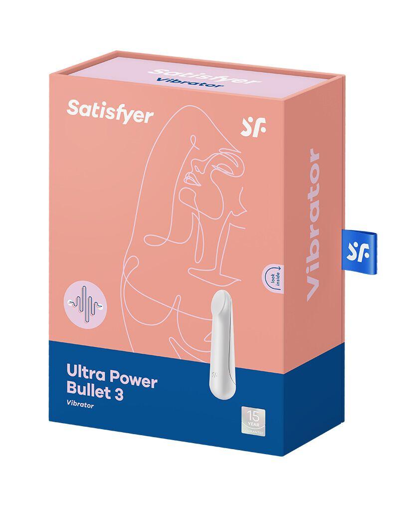Мінівібратор кліторальний з точковою стимуляцією Satisfyer Ultra Power Bullet 3 White