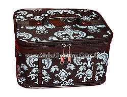 Малий кейс для косметики з блакитними ліліями