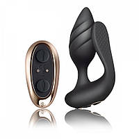 Силіконовий вібратор для обох партнерів Coctail Dual Motored Couples Toy Black