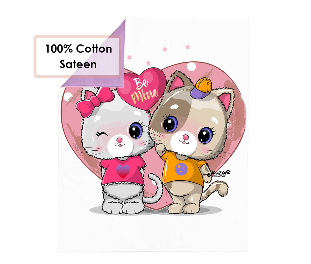 Панелька з сатину для дитячого пледа Be Mine