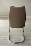 Обідній стілець Карлос коричнева екошкіра, Вrown PU, фото 5