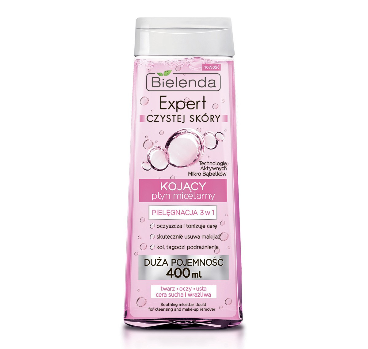 Заспокійлива міцелярна рідина 3 в 1 Bіelenda Clean Expert Skin Soothing micellar liquid
