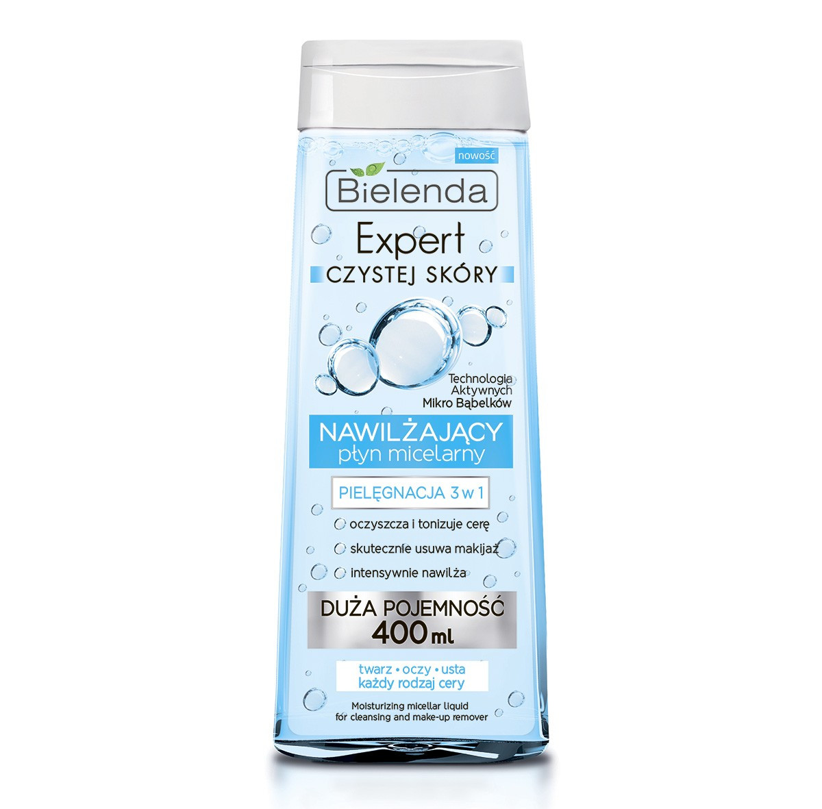 Зволожуюча міцелярна рідина 3 в 1 Bіelenda Clean Expert Skin Moisturizing micellar liquid