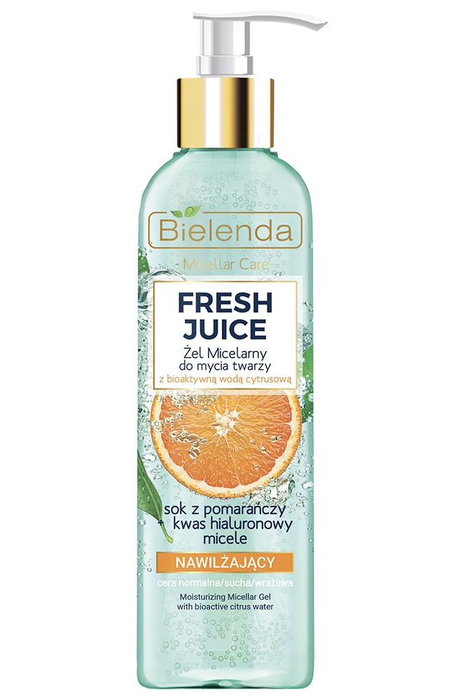 Апельсин міцелярний зволожувальний гель для вмивання Bielenda Fresh Juice Moisturizing Micellar Gel, фото 1