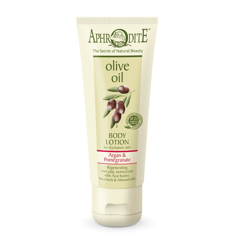 Лосьйон для тіла з оливковою олією, з гранатом Aphrodite Olive Oil Body Lotion Argan & Pomegranate