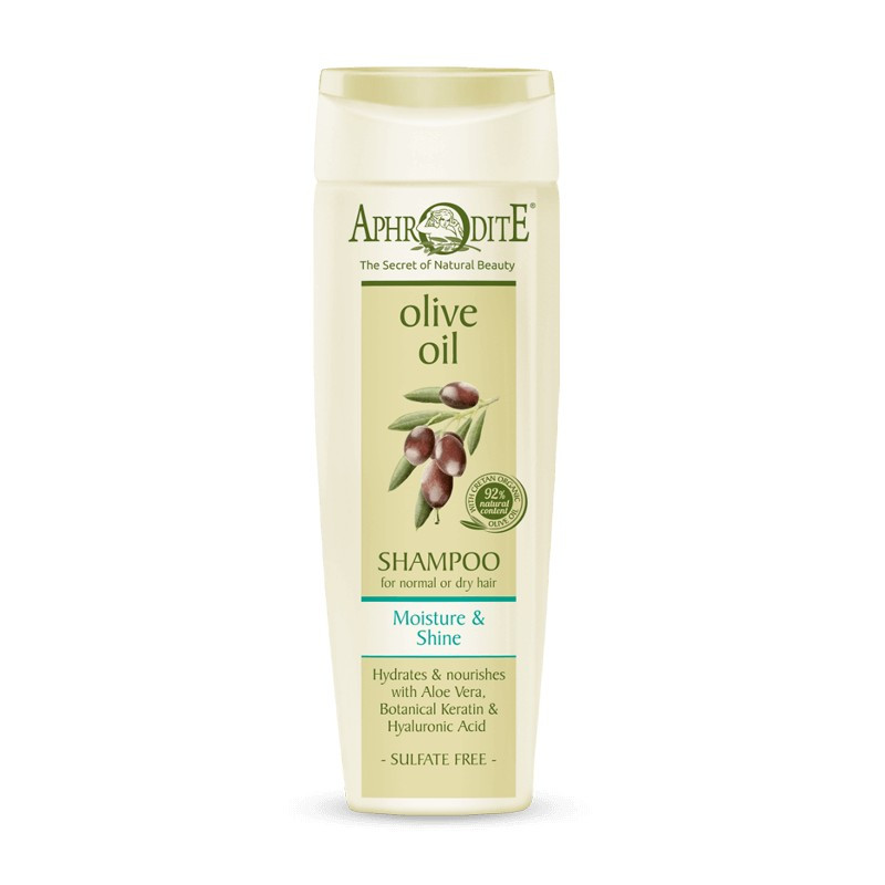 Шампунь для волосся Зволоження і Блиск Aphrodite Olive Oil Shampoo Moisture & Shine