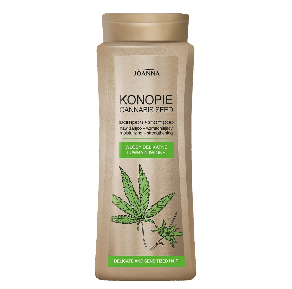 Зволожуючий зміцнюючий шампунь з насінням коноплі JOANNA Cannabis Seed Moisturizing-shampoo for strengthening