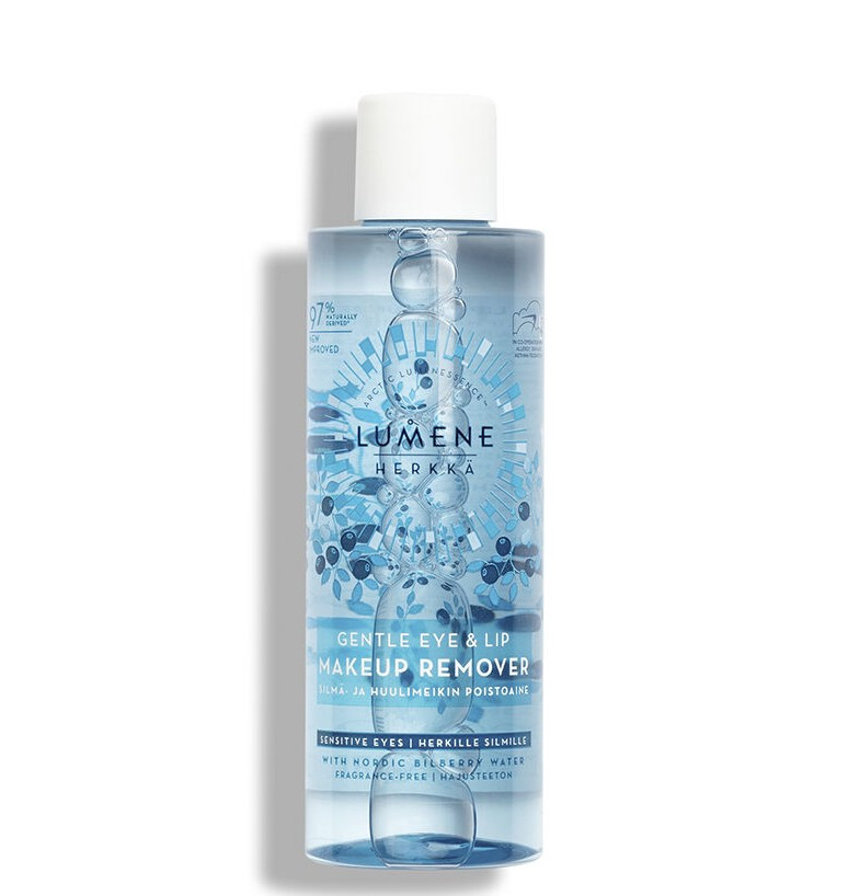 Дбайливе засіб для зняття макіяжу з очей і губ Lumene HERKKÄ Gentle Eye & Lip Makeup Remover