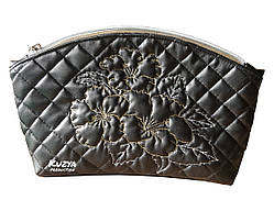 Косметичка "Квіти Гибискуса золото з сріблом" Kuzya Production