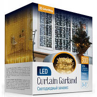 Популярний! Гірлянда ColorWay світлодіодна завіса 300 LED 3x3 м 220 В (CW-GW-300L33V) - Краща якість тільки на Nukleon.com.ua