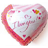 Фольгована кулька серце I Love You 18" Китай