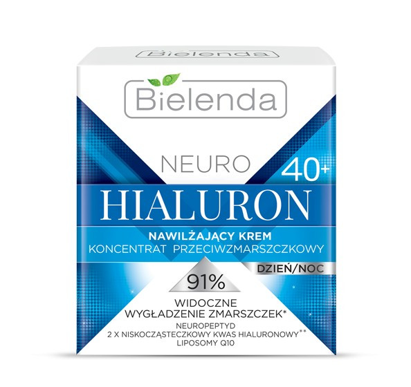 Зволожуючий крем-концентрат проти зморшок 40+ Bіelenda Neuro Hialuron Moisturizing Anti-wrinkle