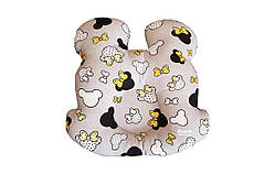 Подушка ортопедична для новонароджених Міні маус з жовтими бантиками і хмарки 3+ міс. Kuzya Production