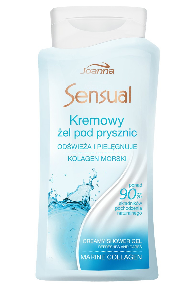 Кремовий гель для душу Морський колаген Joanna Sensual Creamy shower gel Marine Collagen 500 мл