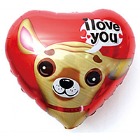 Фольгована кулька серце бембі I Love You 18" Китай