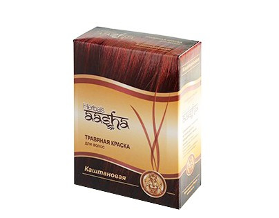 "Каштановий" Трав'яна фарба для волосся Aasha Herbals